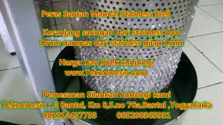 Mesin Pemeras Santan Manual Body Stainless Stell -Teknomesin - 082314437733