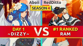 GGST ▰ Aboii (Day 1 Dizzy) vs RedDitto (#1 Ranked Ramlethal). Guilty Gear Strive Gameplay