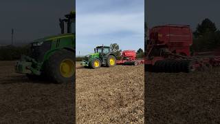 John Deere 7250R drilling with Horsch Sprinter #johndeere #farming #agriculture #seeding