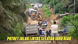 Potret jalan lintas selatan Indragiri hulu, Riau