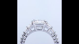 950 PLATINUM 3.29CT RADIANT CUT DIAMOND CUSTOM SETTINIG ENGAGMENT RING (2)