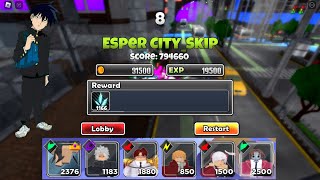 Esper City Skip Solo Guide I Anime World Tower Defense