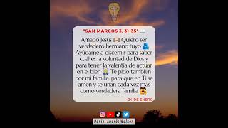 COMPARTE ✝️ Martes 24 de Enero - Oración del día: "san Marcos 3, 31-35" 🙏🏼❤ #shorts #shortvideo