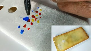 2020 Customize your Old transparent Yellow mobile case with Ball pen technique