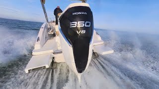 TEST in mare nuovo Honda BF 350 V8 montato su Idea Marine 80