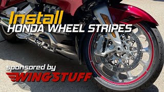 Installing Honda OEM Wheel Stripes on 2018+| Honda Goldwing | Cruiseman's Garage