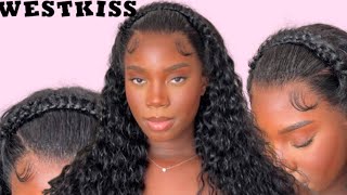 PRE-STYLED & PRE PLUCKED 13x6 FRONTAL WIG INSTALL / REVIEW I BEGINNER FRIENDLY I WEST KISS HAIR