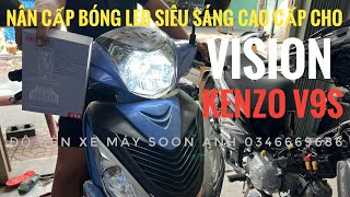 VISION lấp bóng đèn led cao cấp KENZO V9S siêu sáng #vision #độ #bóng #đèn #siêusáng 0346669686