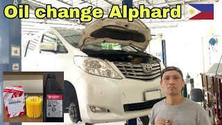 Oil change Alphard #toyota #alphard #oilfilter