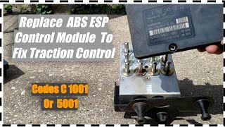 Remove Control Module Unit Mercedes Crossfire NO TRACTION ABS ESP Codes C1001 5001