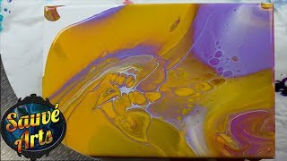 Fluid Acrylic Painting - Using Pigment Density To Get Cells, No Silicone(As Always!)