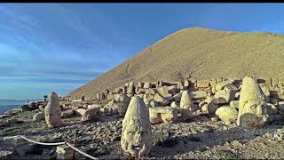 Nemrut dağında  güneşin doğuşu ve batışı