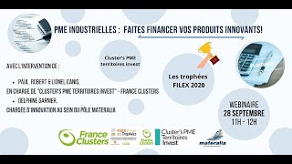 Webinaire : PME industrielles, faites financer vos produits innovants