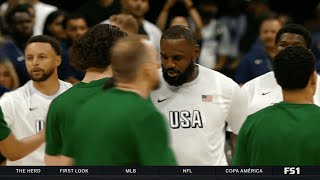 Team USA takes on Australia in an exhibition game