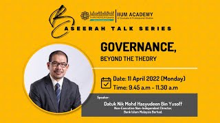 Governance, Beyond the Theory