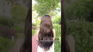 Do you think she likes it? #hairextension #hairhacks #hairstyle #headbandwig #hairvolume #hairlength