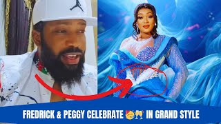 wow 😮! Fredrick Leonard and Peggy Ovire celebrate in grand style 🥳🎉#celebritynews #fredrickleonard