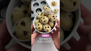 ✨ MINI CHOCOLATE CHIP MUFFINS ✨ #recipe