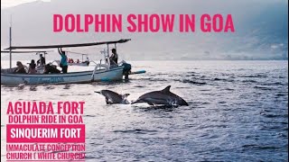 Dolphin Ride in Goa  ||Aguada Fort || Sinquerim Fort || Immaculate Conception Church ( White Church)