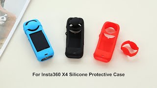 For Insta360 X4 Silicone Protective Case with Lens Cover