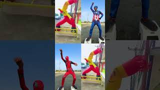 Marvel  Funny dance Aram sam sam  Let's dance with me 🥳 #funny #superhero #marvel #gta  #spiderman