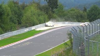 CRASH ACCIDENT Porsche 991 GT3 CUP Nordschleife -- VLN 5.9.15