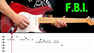 F.B.I. - Guitar lesson with tabs - The Shadows