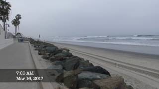 Coronado Shores 3 16 2017 small swells this morning