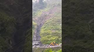 Live visuals of Landslide during road clearance of previous landslide, in  J& K #shortsvideo