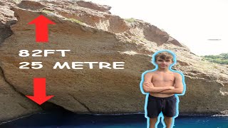 Crazy 13yr Old Cliff Jumper Back Flips 25 Metre Cliff  (82ft)