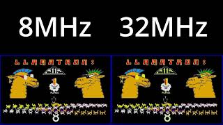 Llamatron 2112 running in Steem at 8MHz and 32MHz