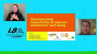 Global Forum For Adolescents: Man Up How Deconstructing Masculinities Improves Adolescent Well-being