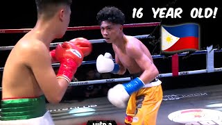 MANIPIS  pero  MAY  ibubuga  sa  LABAN!  16  year  OLD  PINOY  vs. VIETNAMESE  BOXER