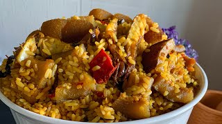 HOW TO MAKE THE BEST NATIVE PALM OIL RICE | NIGERIAN PALM OIL RICE RECIPE