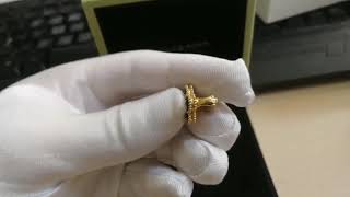 WhatsApp: +1 716-405-0652- 18k gold customer made earring