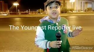 Muhammad Kumayl Hussain the yougest Reporter live breaking news a mousque caught fire in Tabuk