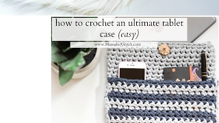 How To Crochet: An I Pad Case (with Pockets!) (Easy/Beginner)