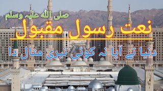 نعت مصطفی صلی اللہ علیہ وسلم //دنیا تے آیا نہ کوئی تیری مثال دا