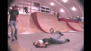 Corey Bergler tries a frontflip on bmx and gets Knocked the F**k out (GRAPHIC)