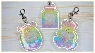 ✨ Pastel Rainbow Resin Keychains 🌈 | KAWAII Resin Art | Pastel Rainbow Resin Charms |