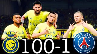 FC 25- MESSI RONALDO NEYMAR & MBAPPE | ALL STARS | AL NASSR 100-1 PSG #fc25