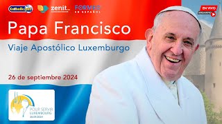 🇱🇺 Encuentro con autoridades, sociedad y diplomáticos en el«Cercle Cité». #PapaFrancisco #Luxemburgo