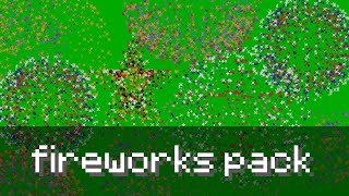 Minecraft Fireworks Pack (Green, Red, Blue Screen)