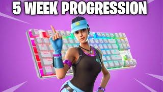 5 WEEK Fortnite Keyboard and Mouse Progression! (TIPS)