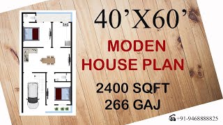 40 x 60  House plan | 2400 Sqft house plan | 40 By 60 Ka house plan || @aalayhomes