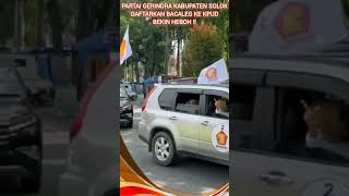 Partai Gerindra Kabupaten Solok Daftarkan Bacaleg Ke KPU || Konvoi Bikin Heboh || Jon Pandu