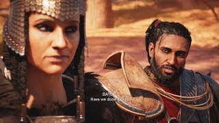 The  final scene in Assassins Creed Origins The Hidden Ones