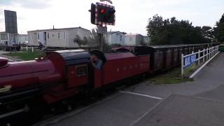 RH&DR No 9: Winston Churchill arriving at Romney Sands - last train to Dungeness (28/9/13)