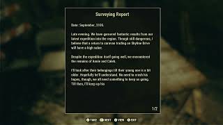 "Surveying Report" | Fallout 76 Note