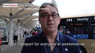 Free weekend travel on TrawsCymru routes